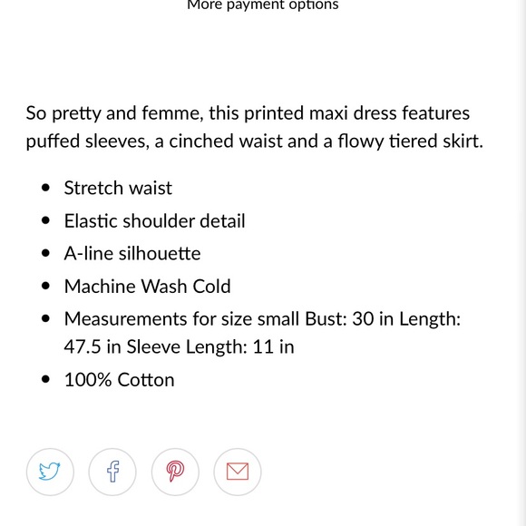 Free People Cream & Tan Ellie Floral Puff Sleeve Midi Dress - Picture 6 of 6